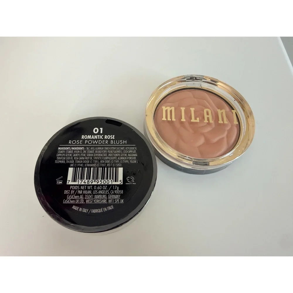 Milani Rose Powder Blush Womens 0.60oz 01 Romantic Rose Matte NWT Duo